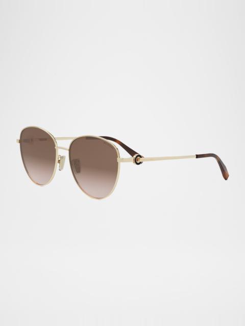 Round Metal & Nylon Sunglasses