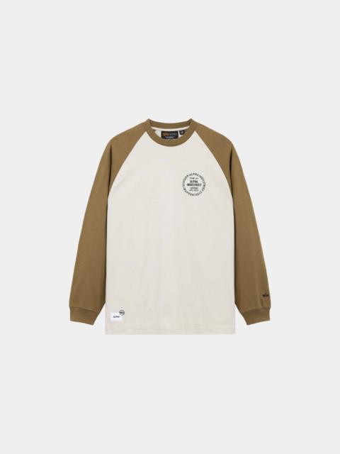 ALPHA INDUSTRIES UNFRM LONG-SLEEVED RAGLAN T-SHIRT