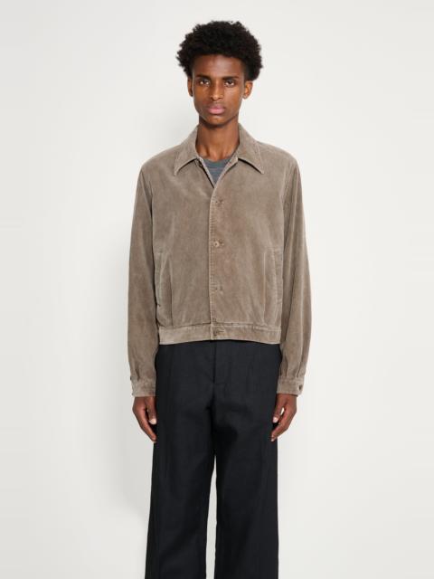AURALEE AURALEE PIGMENT DYED FINX CORDUROY BLOUSON OLIVE BROWN