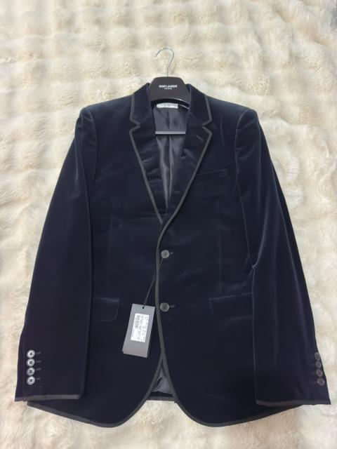 SAINT LAURENT Brand-new Saint Laurent (YSL) midnight blue velvet blazer (2014 original edition)