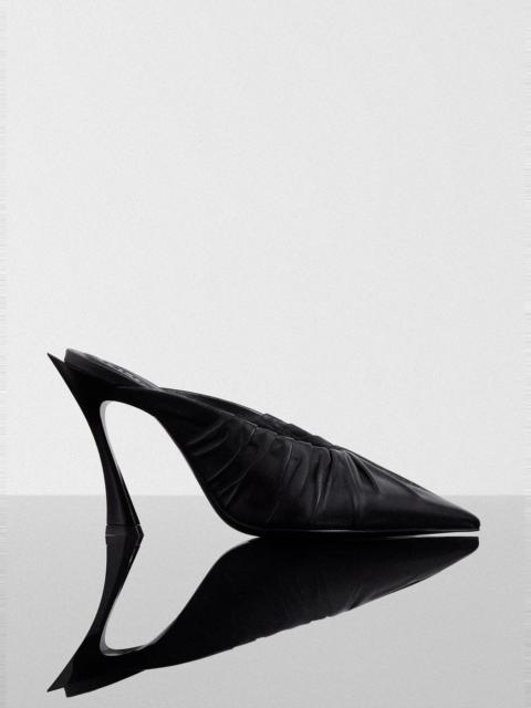 MUGLER black draped Fang 95 mules