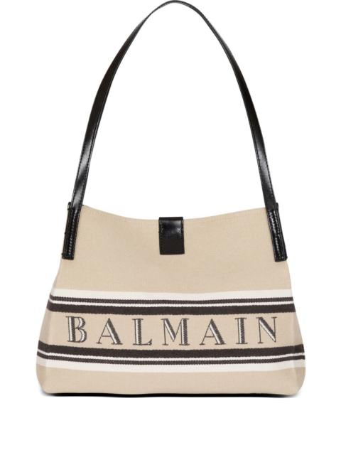 Balmain Balmain Women Release Small Canvas And Leather Tote
