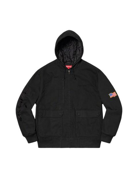 Supreme Supreme Canvas Hooded Work Jacket 'Black'