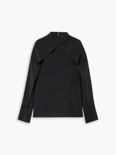 JOSEPH Bailie draped silk crepe de chine blouse