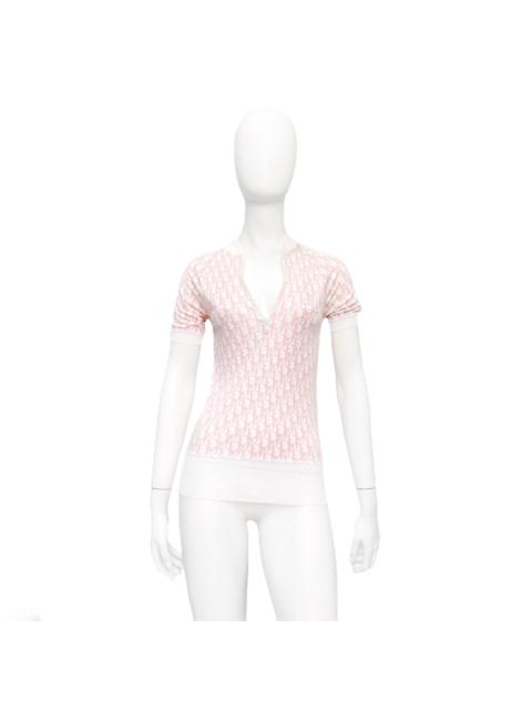 Dior Dior Spring 2004 Galliano Pink Monogram Tee 38