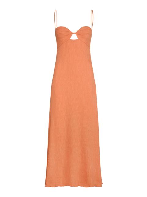 Johanna Ortiz Dream Spinner Silk Maxi Dress pink