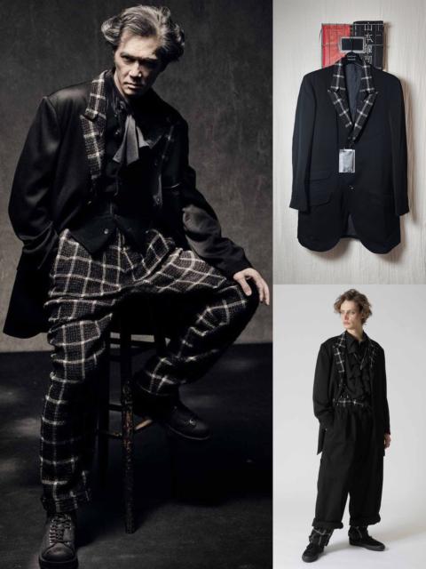 Yohji Yamamoto Yohji Yamamoto 22aw woven deformed collar suit