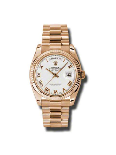 ROLEX Rolex Day-Date White Dial 18K Everose Gold President Automatic Men's Watch 118235WRP