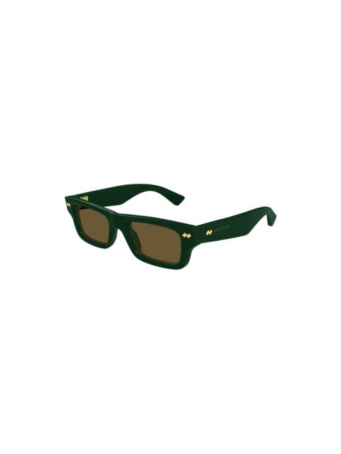 Bottega Veneta DIZZY SQUARE SUNGLASSES (GREEN)