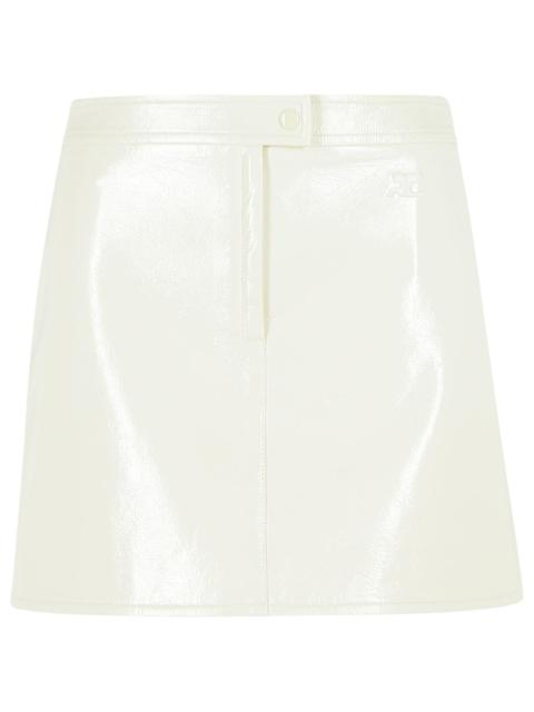 courrèges Courreges 'REEDITION' White Polyester Blend Miniskirt