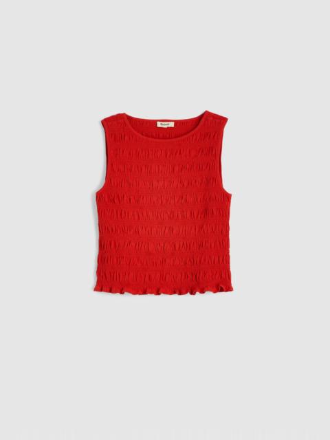Madewell Smocked Boatneck Tank