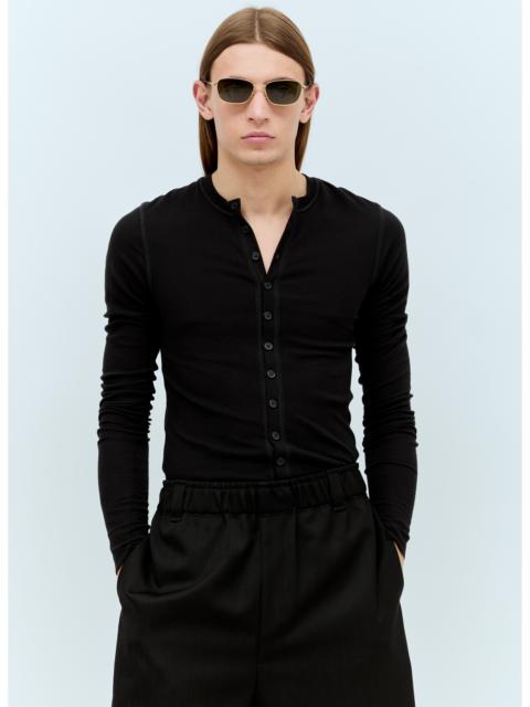 Bottega Veneta Men Split Rectangular Sunglasses