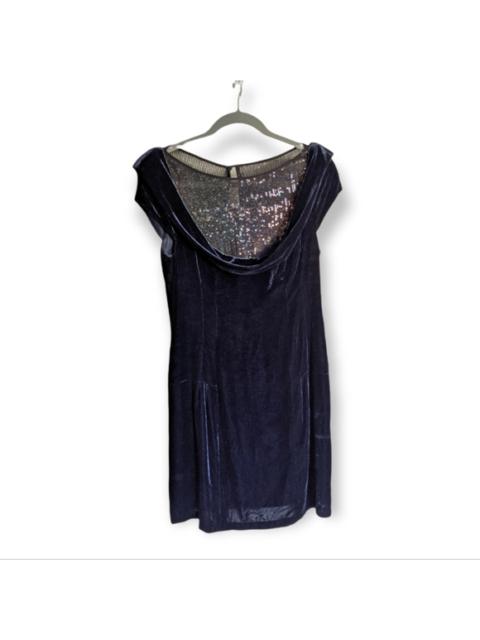 Other Designers NWT Nanette Lepore Carravagio Navy Velvet Sequins Cocktail Dress | 6