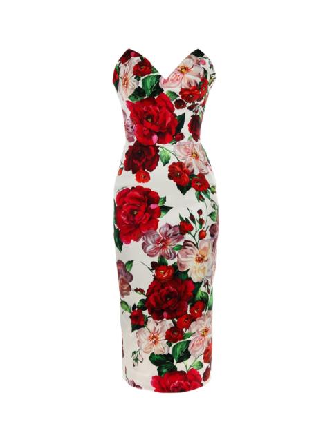 Dolce & Gabbana Printed satin dress