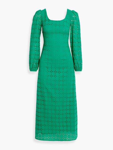Other Designers Jules broderie anglaise cotton midi dress