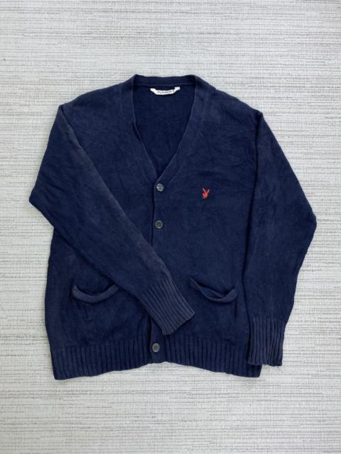 Other Designers Japanese Brand × Playboy × Vintage - Vintage Playboy Embroidery Logo Knit Cardigan
