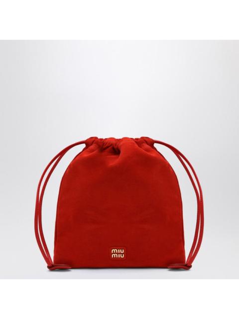 Miu Miu Miu Miu Red Suede Pouch Women