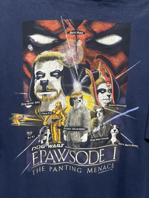 Fruit Of The Loom - Vintage Big Dogs 'Epawsode 1 Dog Wars' T.Shirt 90s