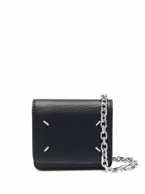 Maison Margiela Maison Margiela Women Four Stitches Leather Wallet On Chain