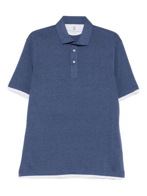Brunello Cucinelli Brunello Cucinelli Men Silk And Cotton Polo Shirt