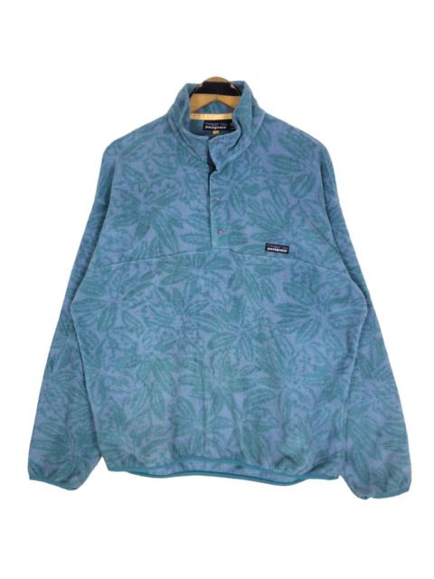 Vintage Patagonia Mock Neck Fleece Sweater Floral Pattern