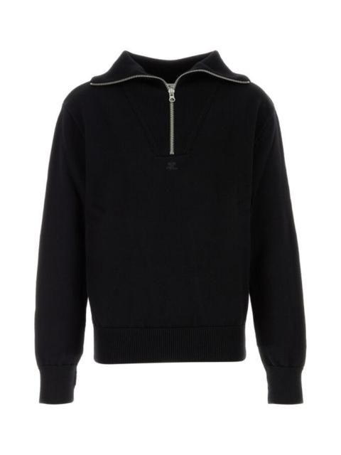 courrèges Courreges Man Black Wool Blend Sweater