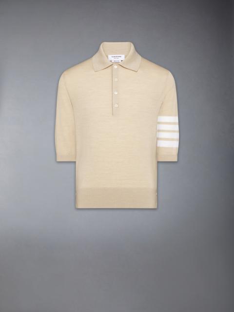 Thom Browne FINE MERINO WOOL 4-BAR POLO