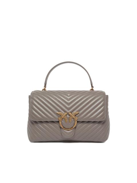 PINKO quilted chevron tote bag
