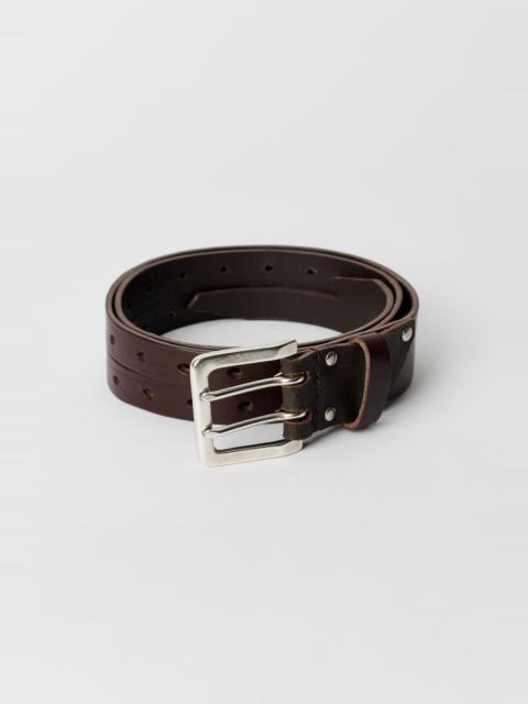 Our Legacy Split Belt Oily Brown Leather