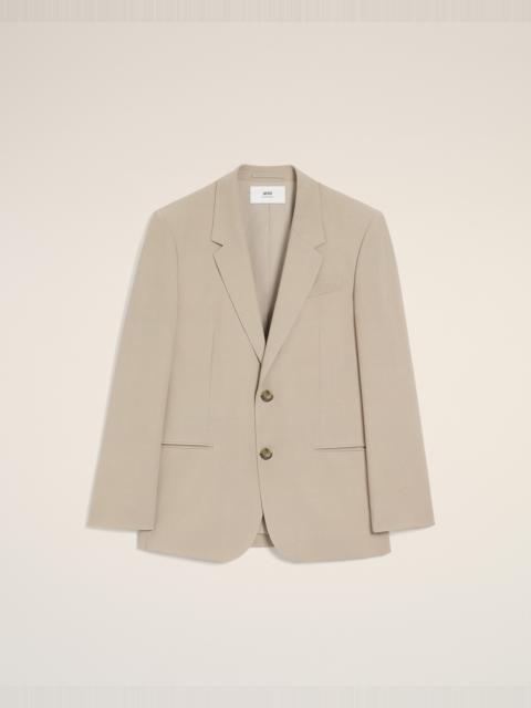 AMI Paris BEIGE WOOL SINGLE BREASTED JACKET