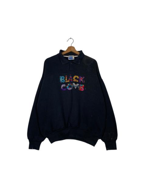 Other Designers Vintage Berg & Berg Black Comb Polo Sweater