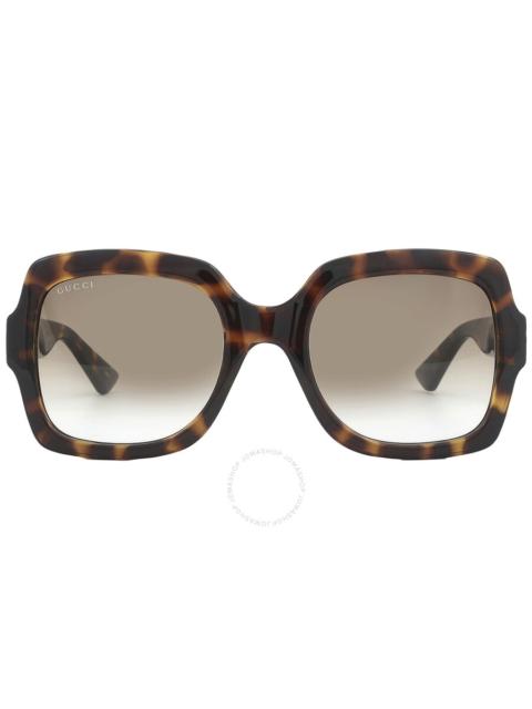 GUCCI Gucci Brown Gradient Square Ladies Sunglasses GG1337S 003 54