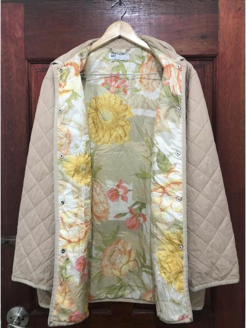 Salvatore Ferragamo Quilted Flora Art Silk Jacket