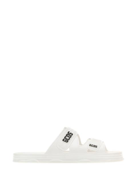 GCDS White rubber GCDS slippers