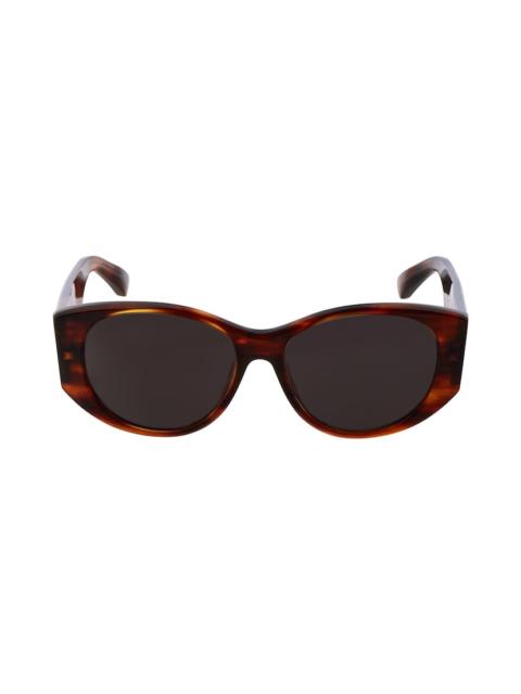 BALENCIAGA Nano Round Sunglasses in Brown Havana