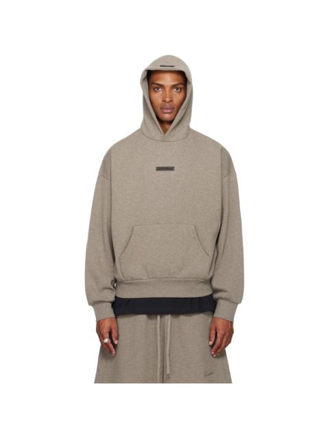 Brown Classic Fit Fleece Hoodie