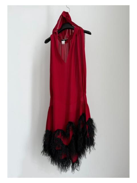 Jean Paul Gaultier Jean Paul Gaultier Runway Fuzzy Silk Dress