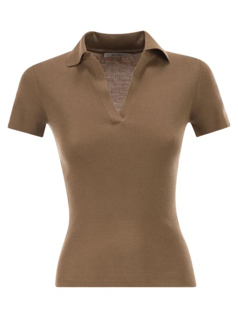 Max Mara Maxmara Women Mxmalbero - Ribbed Wool Polo Shirt