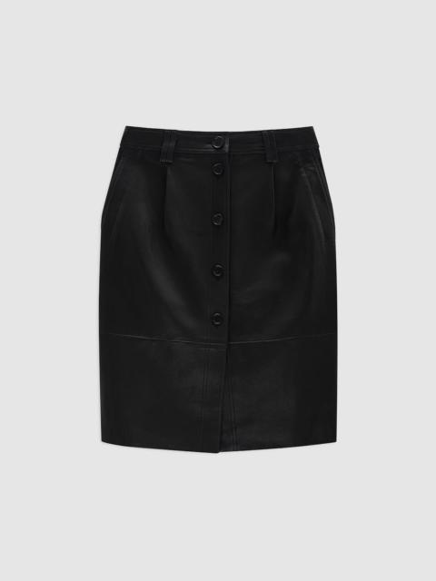 ANINE BING Zaire Skirt - Black Leather