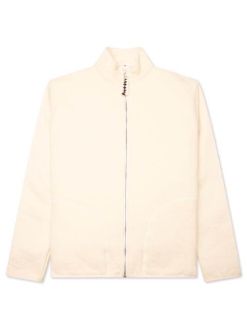 Jil Sander REVERSIBLE SHERPA JACKET - EGGSHELL