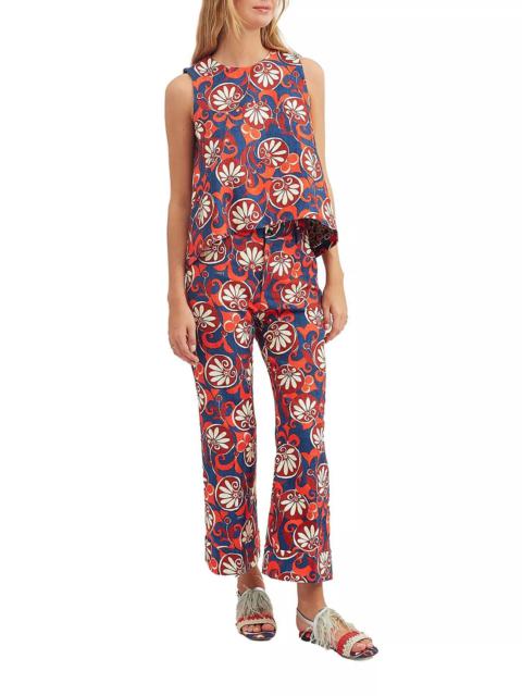 La DoubleJ Hendrix Pants Moonflower Navy