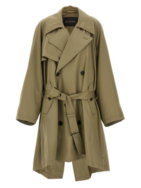 BALENCIAGA 'Draped Neck' trench coat
