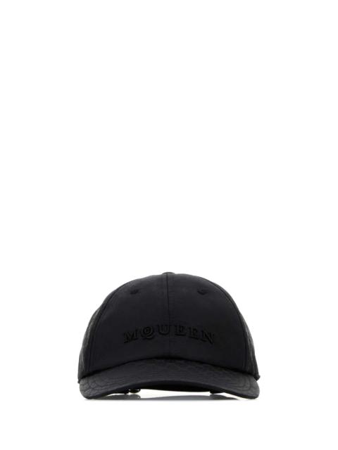 Alexander McQueen Alexander Mcqueen Men Black Nylon Baseball Cap