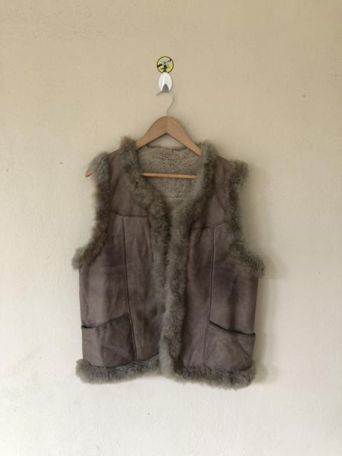 Other Designers Vintage - Vintage Shearling Leather Vest