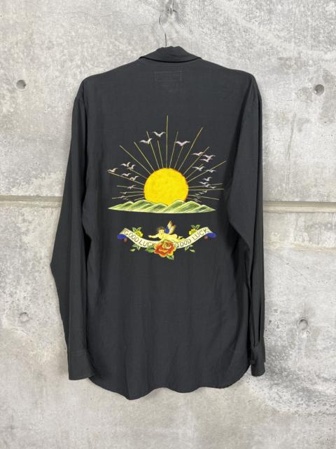 Yohji Yamamoto Yohji Yamamoto 2003 aw Silk Button Up Sailor Tattoo Shirt