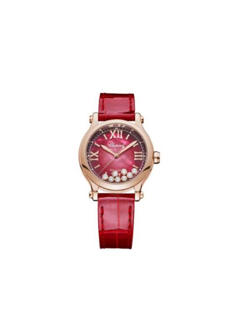 Chopard Chopard Happy Sport Automatic Red Dial Ladies Watch 275378 5005