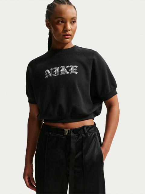 Nike Nike Sportswear Women's Loose Short-Sleeve French Terry Crew-Neck Sweatshirt