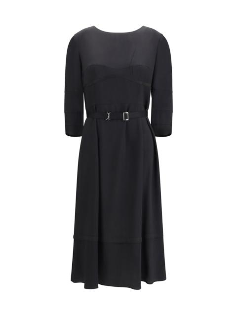 Prada Prada Wool and Silk Midi Dress Black Women