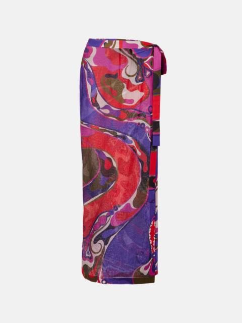 PUCCI Orchidee cotton wrap skirt