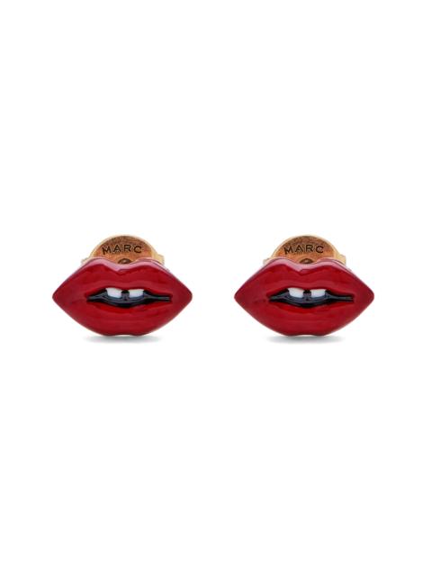 Marc Jacobs Marc Jacobs Lips Stud Earrings in Gold/Red at Nordstrom